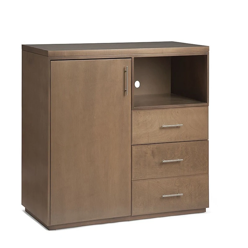 hotel furniture bedroom micro refrigerator cabinet combo with  3 drawer