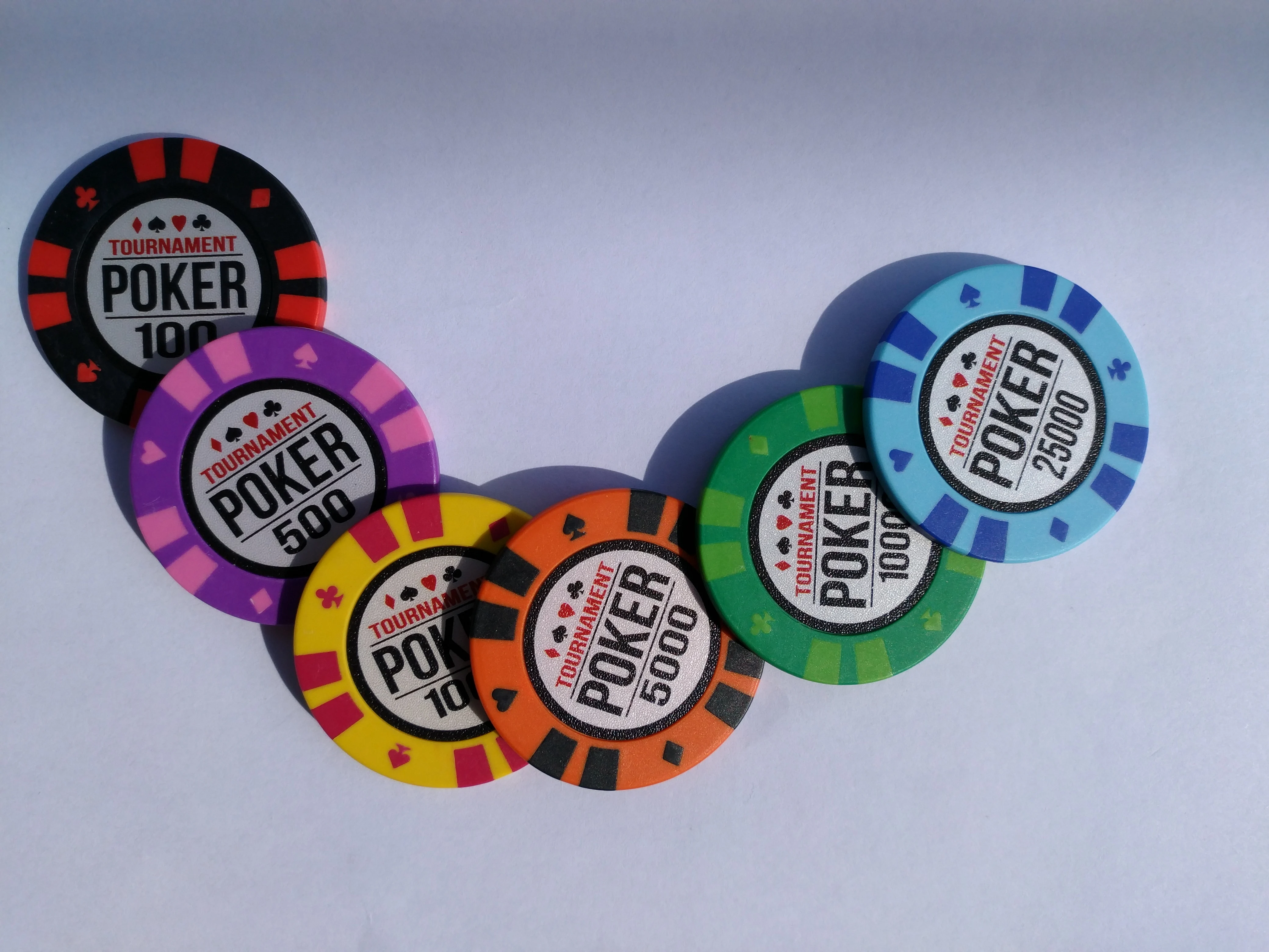 stand square poker chip 40MM  size with stickers for tournament