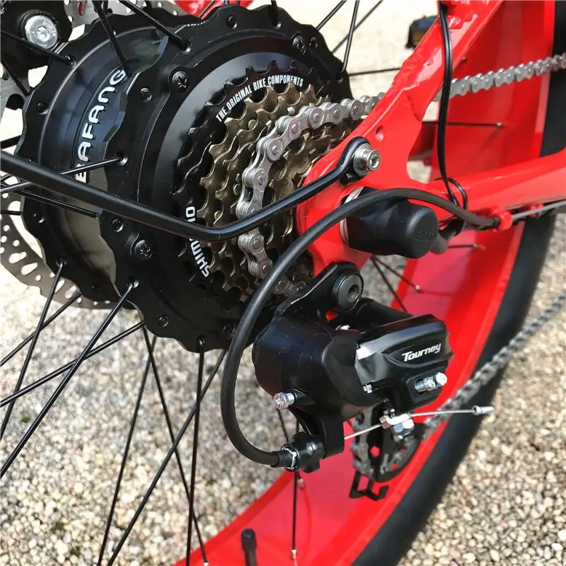 Прогулочный велосипед с толстыми шинами для мужчин, размер колес 26 дюймов, скорость 7