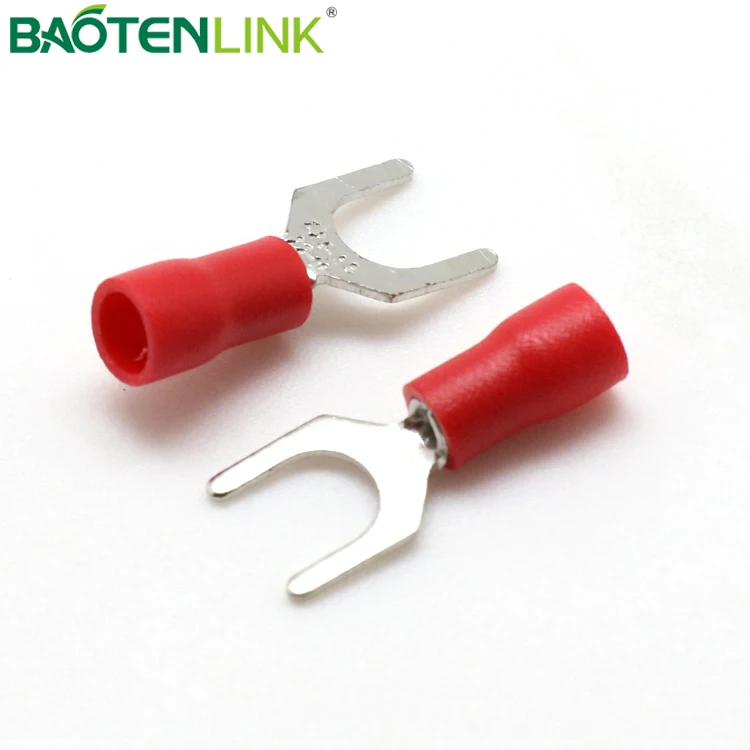 BAOTENG Crimping wire SV spade PVC terminal lugs pin type insulated wire end lugs