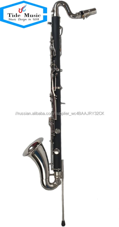 Профессиональный Низкая Электронной бас-кларнет жесткий резиновый корпус никелированная ключи
