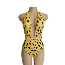 Cikini women 2019 sexy leopard one piece  print Backless brazilian bikini