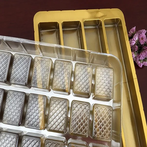plastic tray insert for cookie and chocolate package