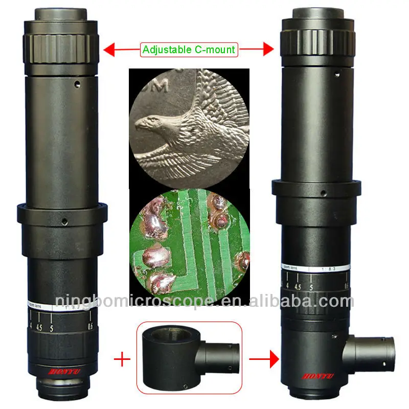 0.6X-5X PCB Inspection Monocular Video Inspection Microscope Zoom Lens