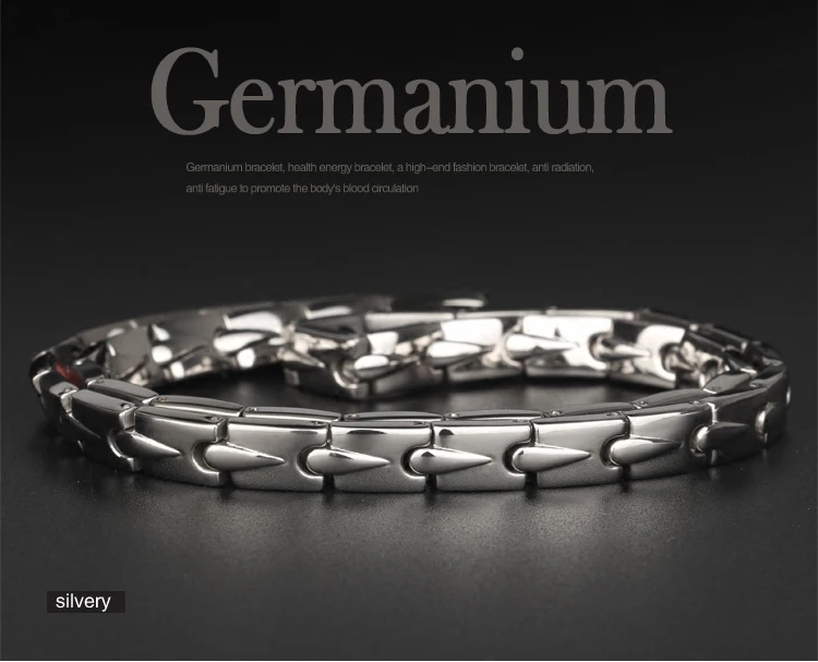 Hot Selling High Grade Health Care Fashion jewelry Germanium Stainless Steel Necklace