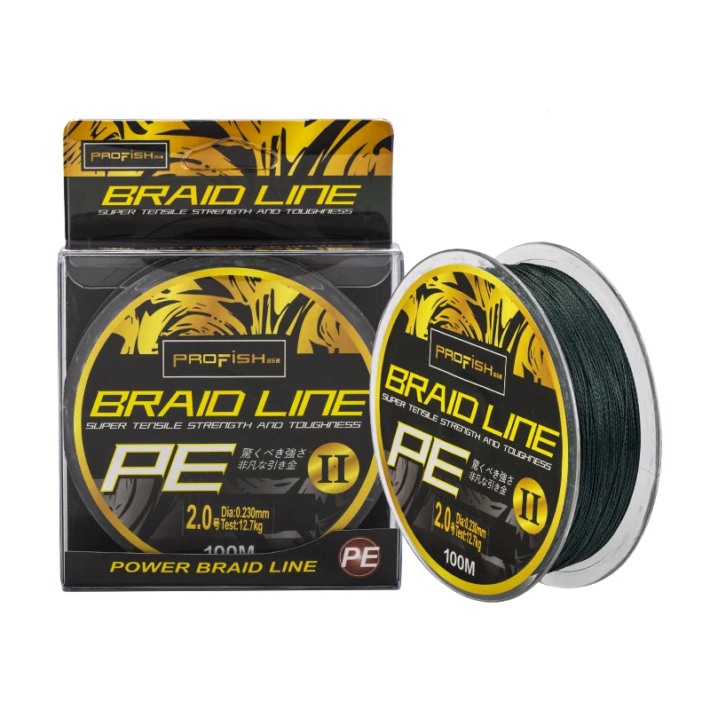 grey super strong PE 4 strands braided line