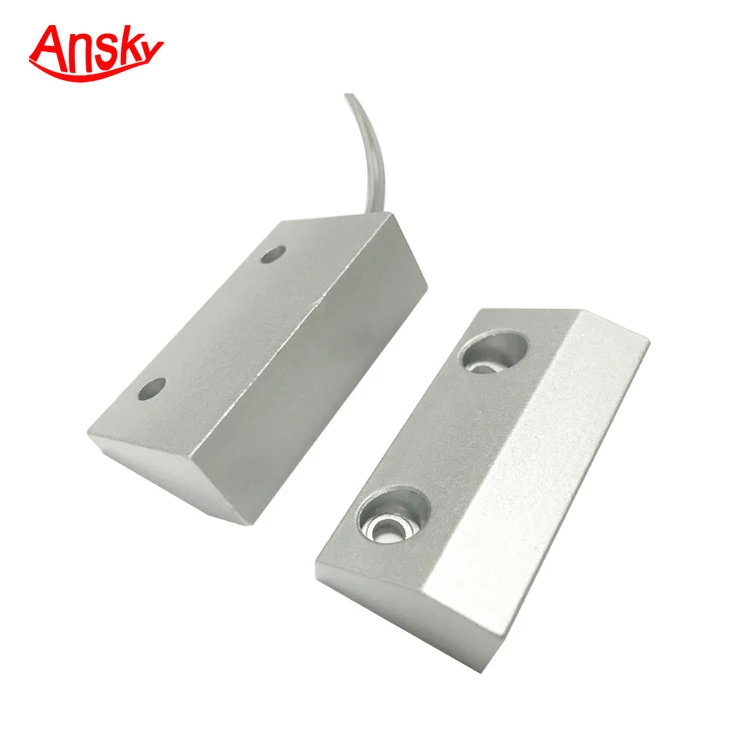 Overhead metal sliding door magnetic contact