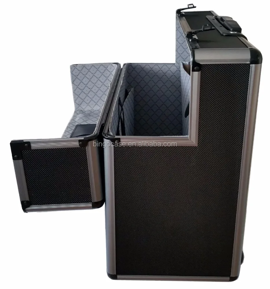 Алюминий пилот колесная тележка футляр кожаный портфель полета