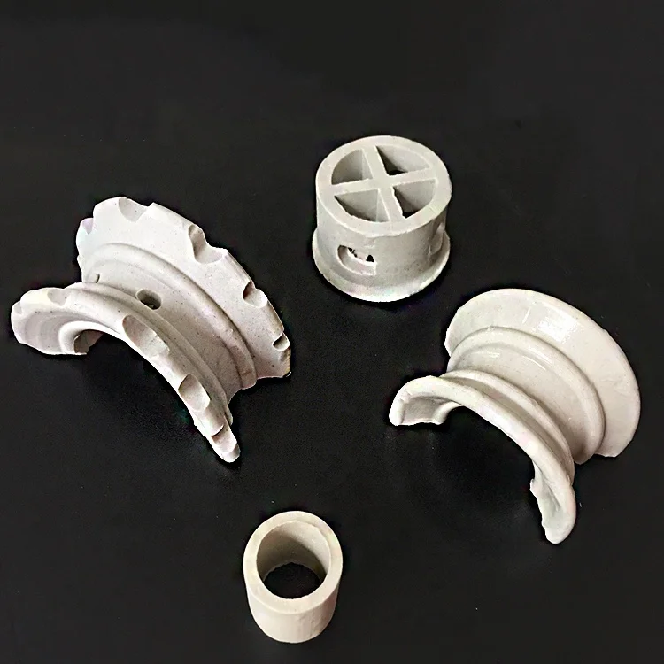 Ceramic Raschig Pall Ring Intalox Saddle Random  Packing