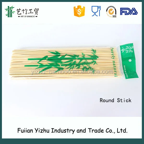 Natural eco-friendly bbq barbeque high popularity round bamboo stick china