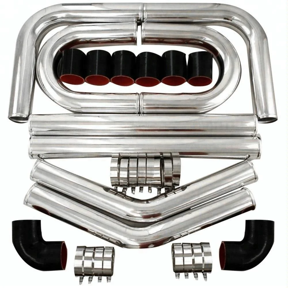 Универсальный 3 дюймов ТУРБО интеркулера алюминиевая труба трубопровод