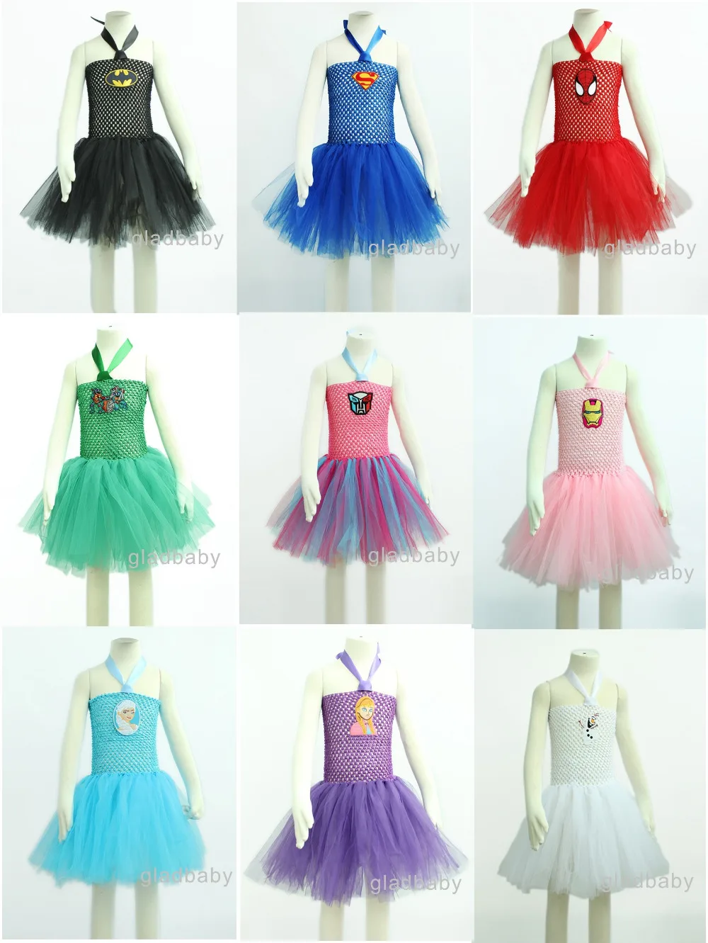 superhero girl costume Purple White Pink Black Tutu font b Dress b font With Headband Birthday