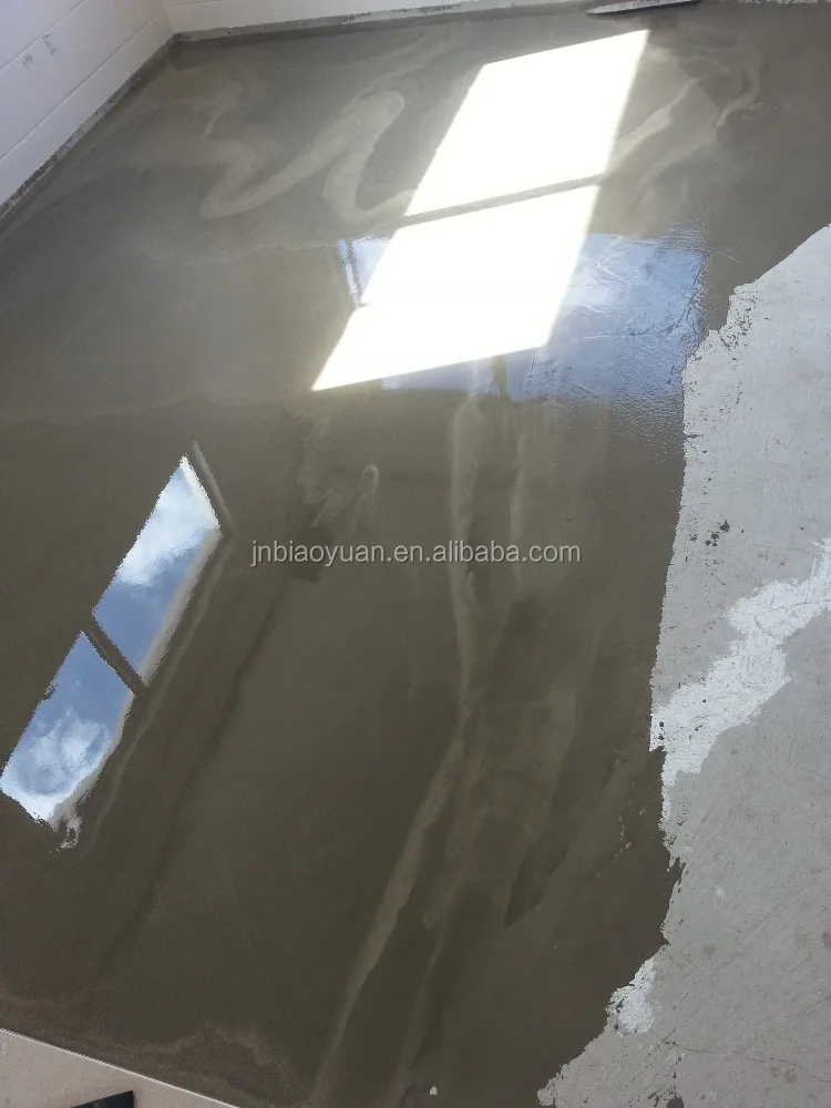 High strength self leveling polished concrete for fast leveling of floors