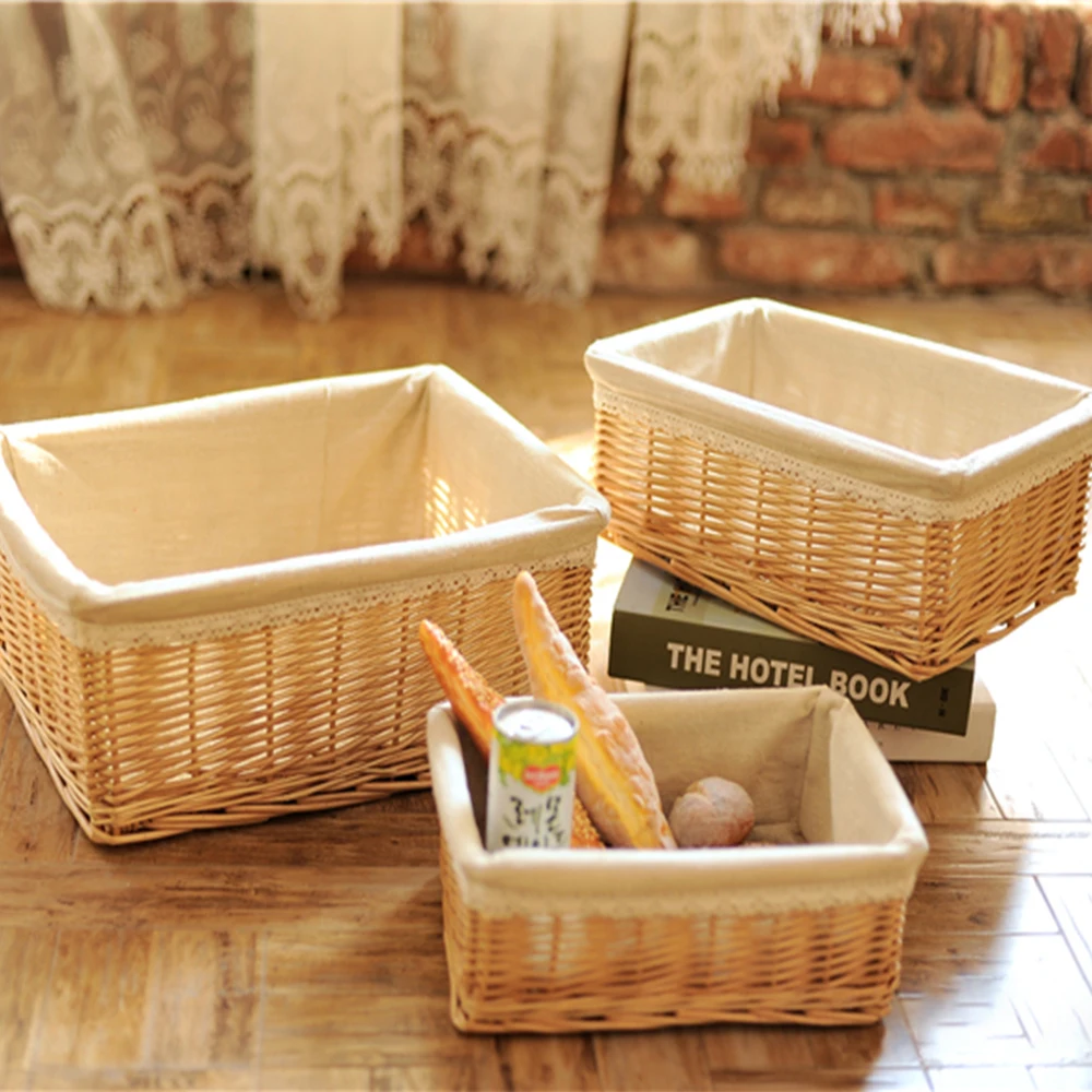 Laundry Stackable Wicker Decoration Bathroom Gift Storage Wicker Baskets