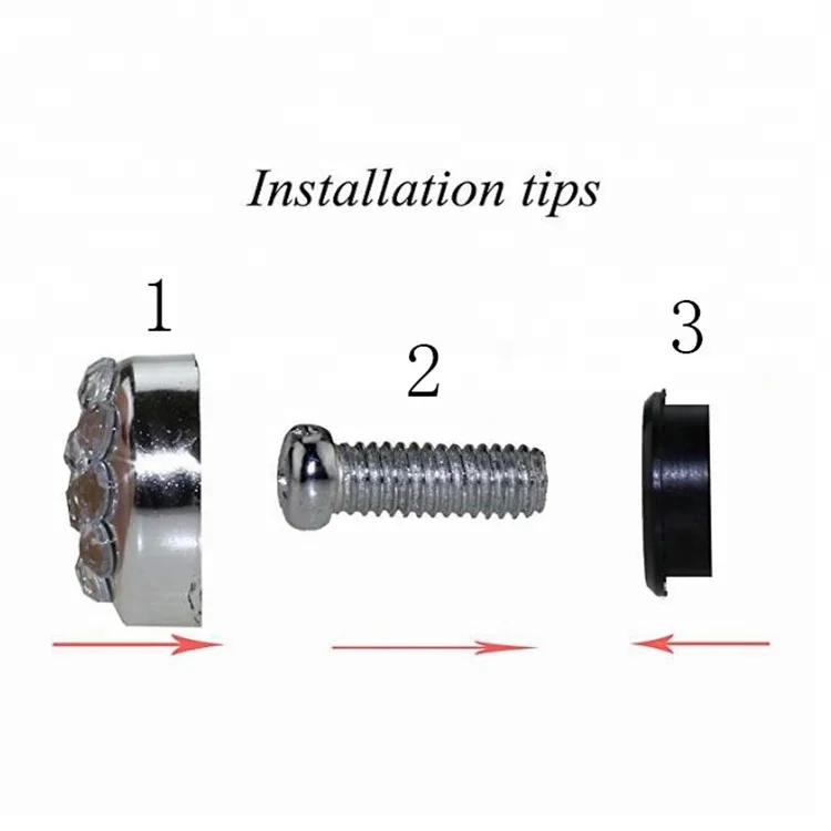 7rows clear-red bowtie bling rhinestone us size car license plate frame