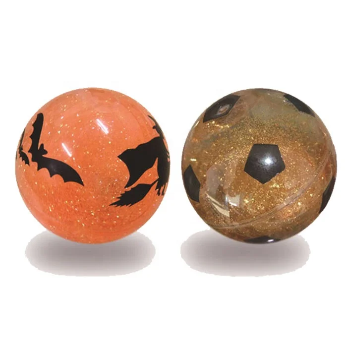 Designs Logo Printing Flashing LED Bounce Ball With Water Inside