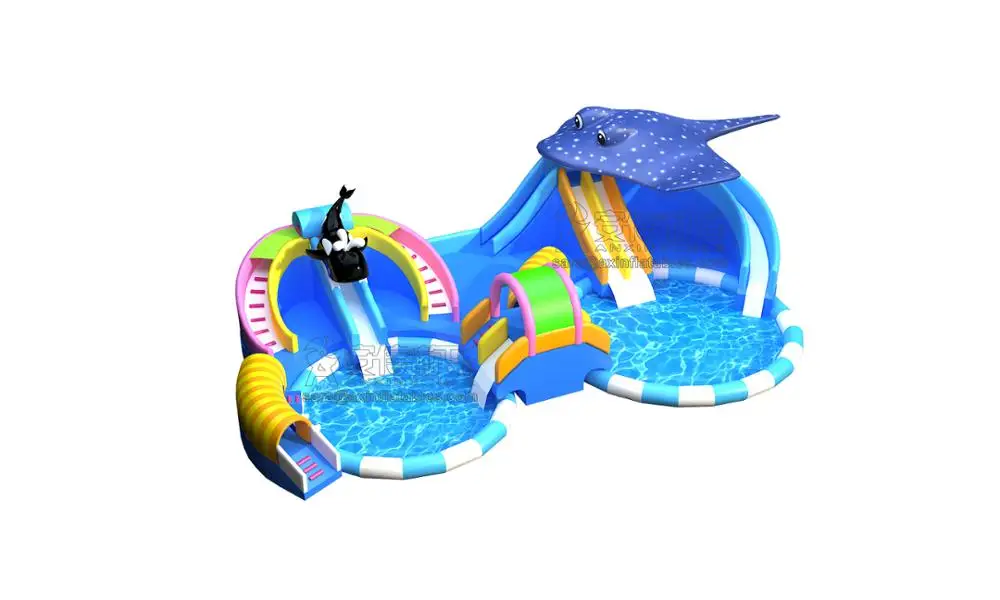 NEW inflatable Manta water park mobile aqua park equipment cheap inflatable water park
