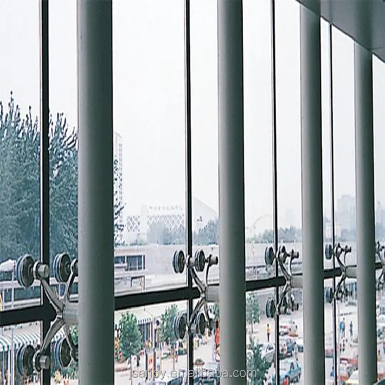China Supplier Design Spider Point Support System Tempered Glass Curtain Wall Building With Steel Structure