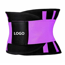 Double compression neoprene waist trainer slimming belt