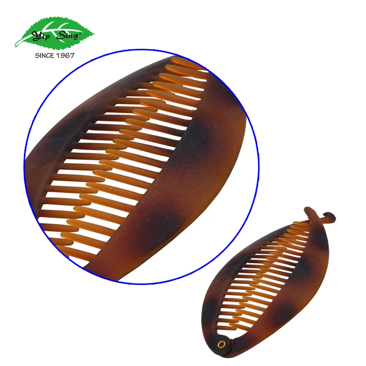 French Styles Tortoise Hair Banana Clip Fish Comb Clips for Women