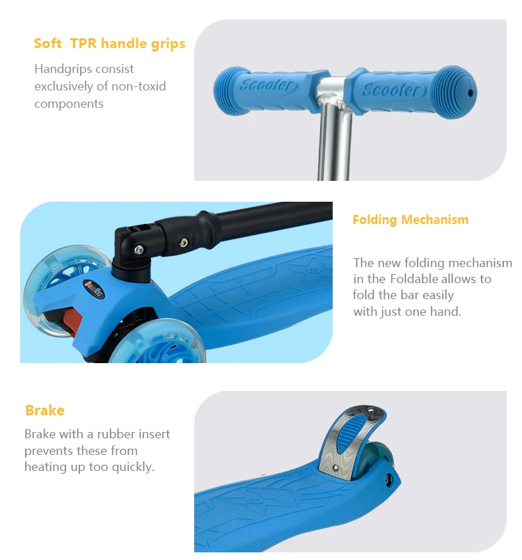 Fashion designed 3 wheel pro scooter/easy rider toys for kids