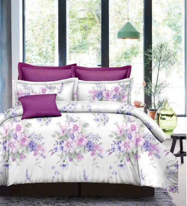 New design printed luxury bedding comforter sets double size bed sheets bedding sets