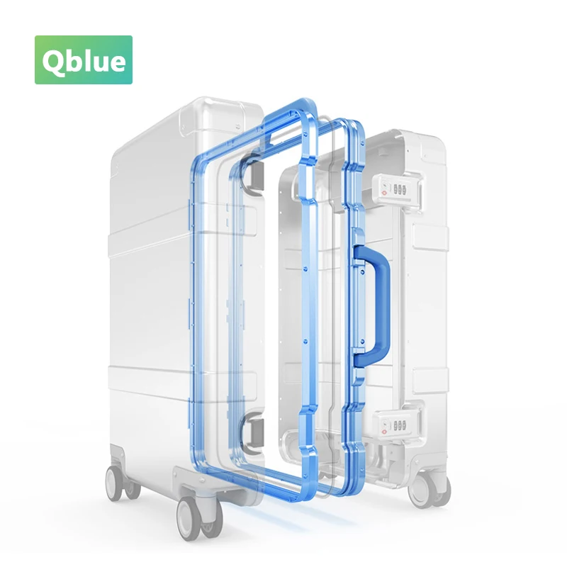  Xiaomi 90 точки металлический интеллигентая (ый) для багажа из алюминиевого сплава ручной клади свитер чемодан на колесиках высокой прочности сумка TSA разблокировать серебро 20 дюймов