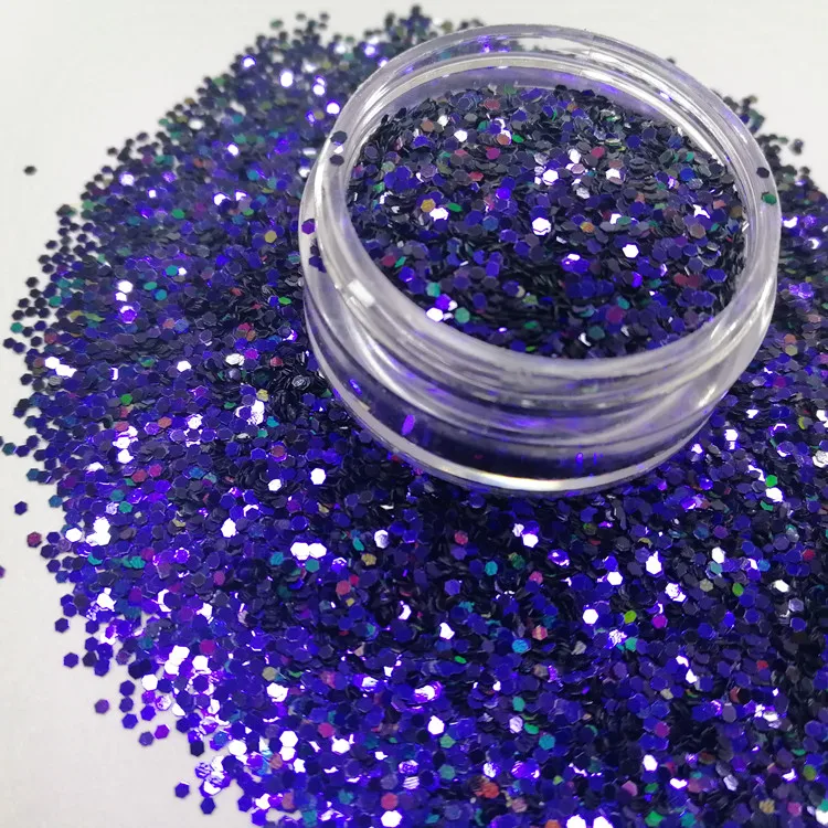 Hot Selling change color chunky holographic glitter 1kg, bulk color shifting glitter powder for body decoration