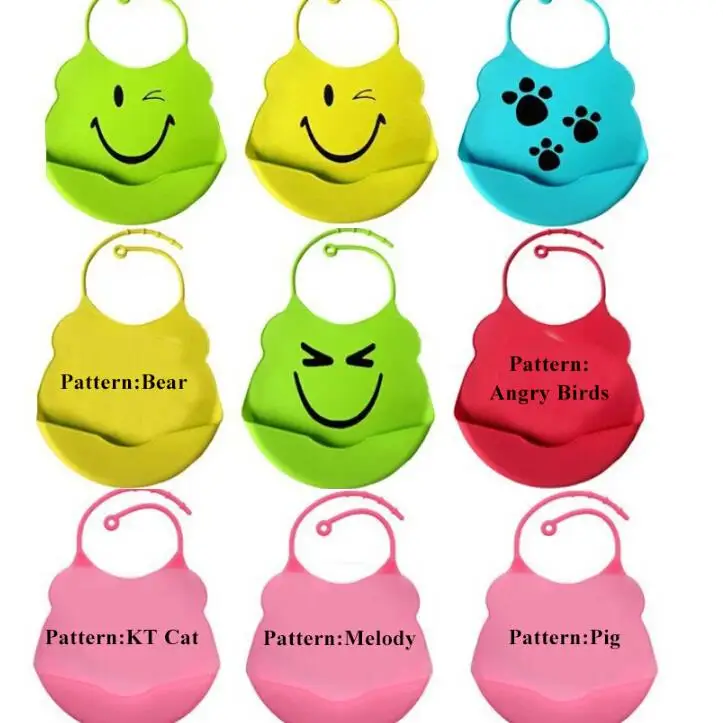 iMucci Waterproof Bibs Infant Baby Silicone Feeding Saliva Towel Kid Washable BB Bib Crumb Catcher Cute