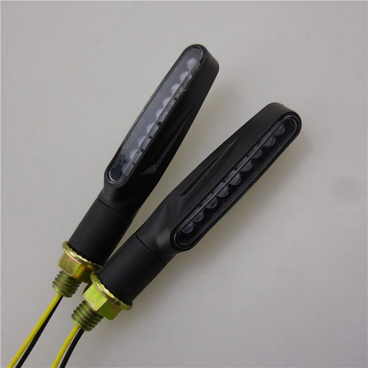 Motorcycle Indicators Flowing Turn Signal Lights Motorbike Turning Indicators 12V 9 LED for Scooter Quad Cruiser Off Road