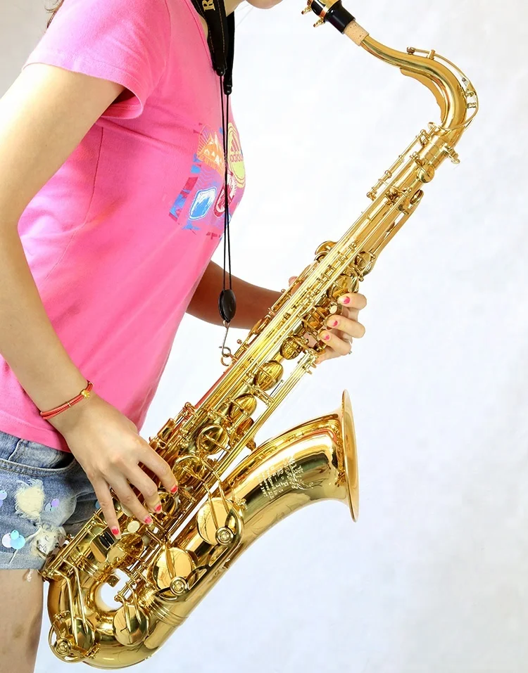 Музыкальный инструмент Roffee тенор саксофон желтый латунный Bb золотой лаковый корпус