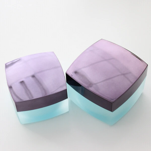
5g 15g 30g 50g square colorful cream cap jar cosmetic packaging containers glass cosmetic cream container matt black container 