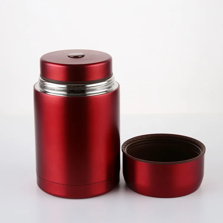 1L/800mL Double wall Vacuum food flask Stainless steel Insulated Food Jar with spoon
