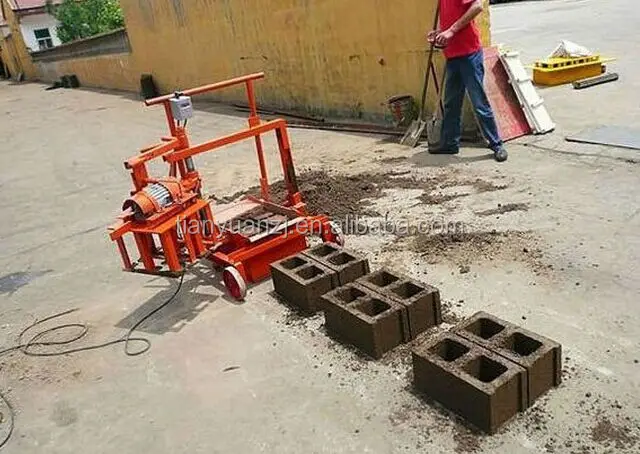 mini electric movable operating concrete block making machine QMR2-45
