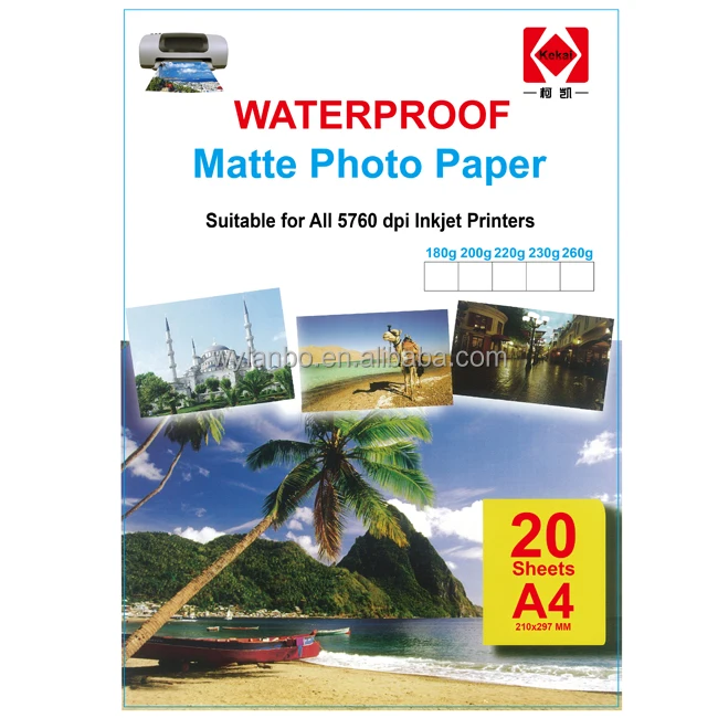 108gsm/128gsm/180gsm/200gsm/230gsm/250gsm Matte photo paper /color inkjet paper A4