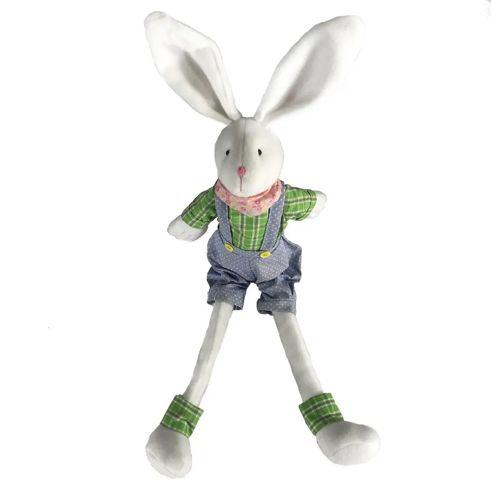 best price high quality funny cute draft white pink decorative craft easter indoor decor decoration easter bunny door stopper