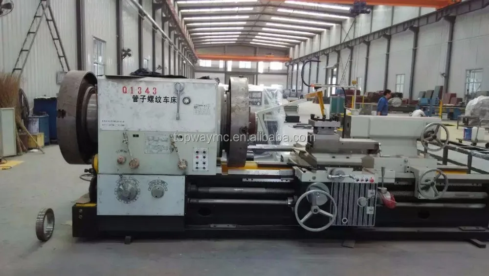 Q1350 Manual Heavy duty Oil Pipe line Threading Lathe Machine Thread Cutting Tools