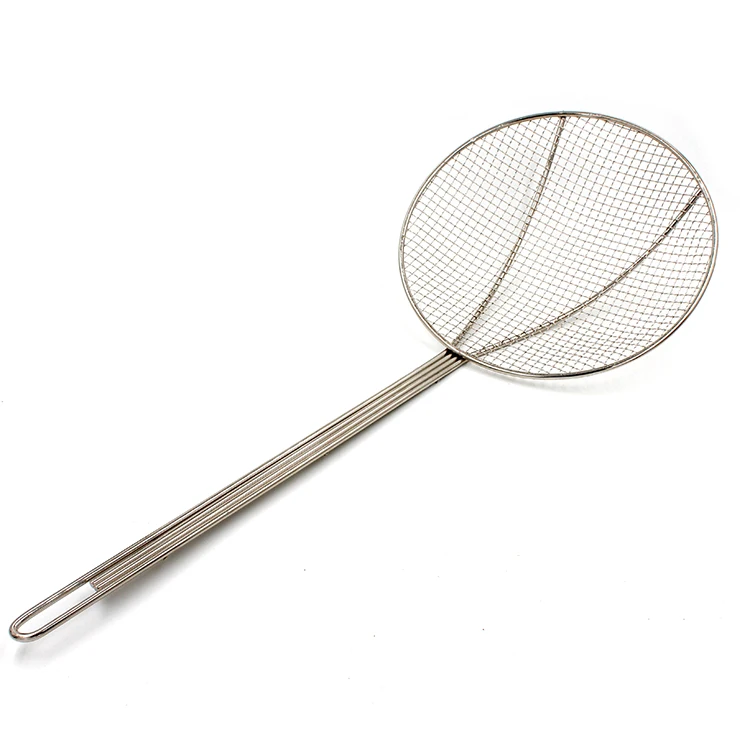 Round Shape Fine Mesh Kitchen Fryer Oil Skimmer