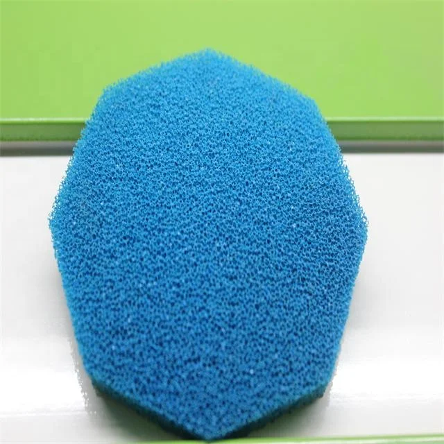 Red blue open celled silicone sponge rubber