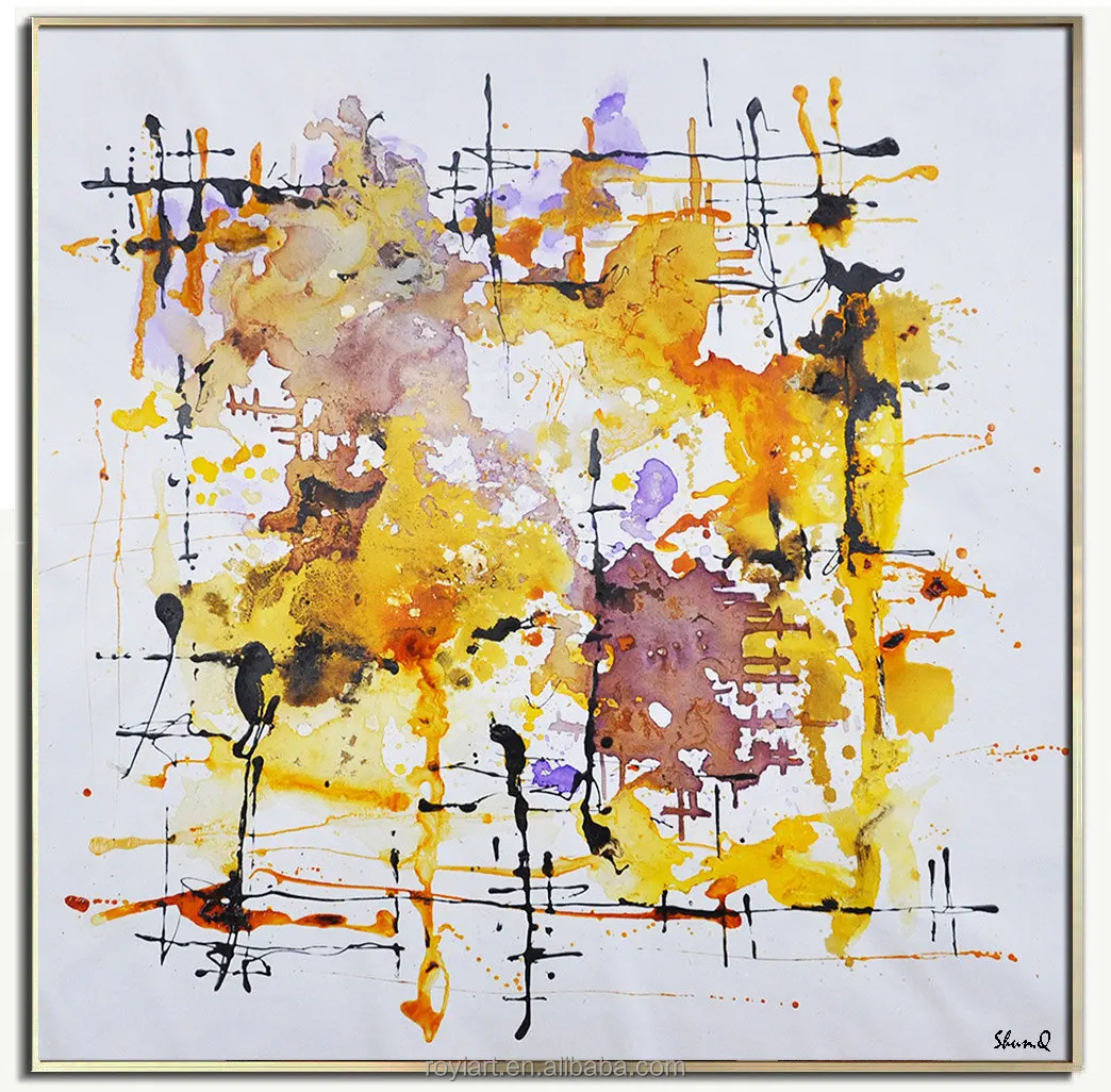 Real Hand Painted Colorful Abstract Acrynic Wall Arts Oil Painting on Canvas