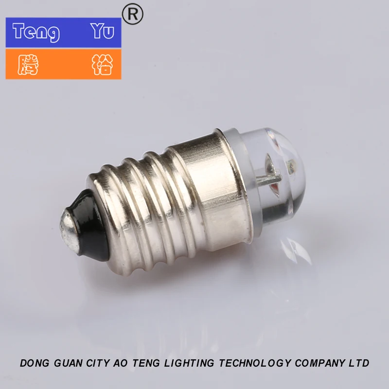 E10 10x28mm screw base LED 6V warm white light remote control indicator bulb signal bulb