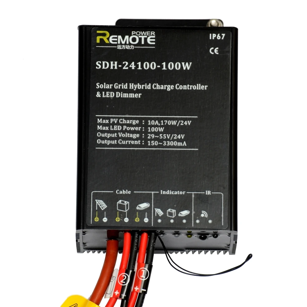Intelligent 10A 12V 60W  On Grid solar grid AC DC hybrid charge controller