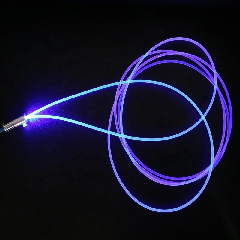 High quality 2mm side glow fiber for car decoration 100m/roll