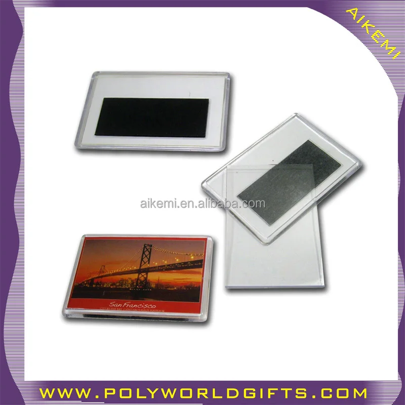 high quality tourist souvenir fridge magnet,blank clear acrylic fridge magnets,plastic diy photo frame fridge magnets