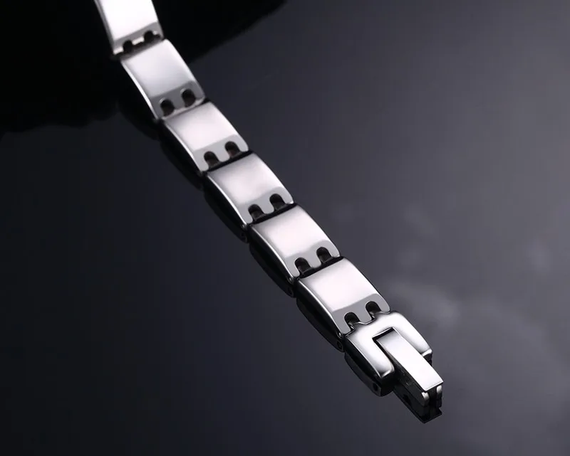 
IP silver plating high polished magnetic tungsten health bracelet for women 