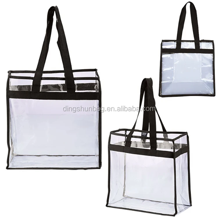 
Custom logo cheap wholesale waterproof beach clear pvc tote shopping bag 