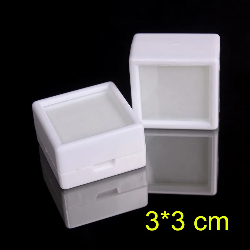 
Wholesale Small Acrylic loose diamond stone gem display box 3*3*1.6 cm 1 pack 35 pcs 