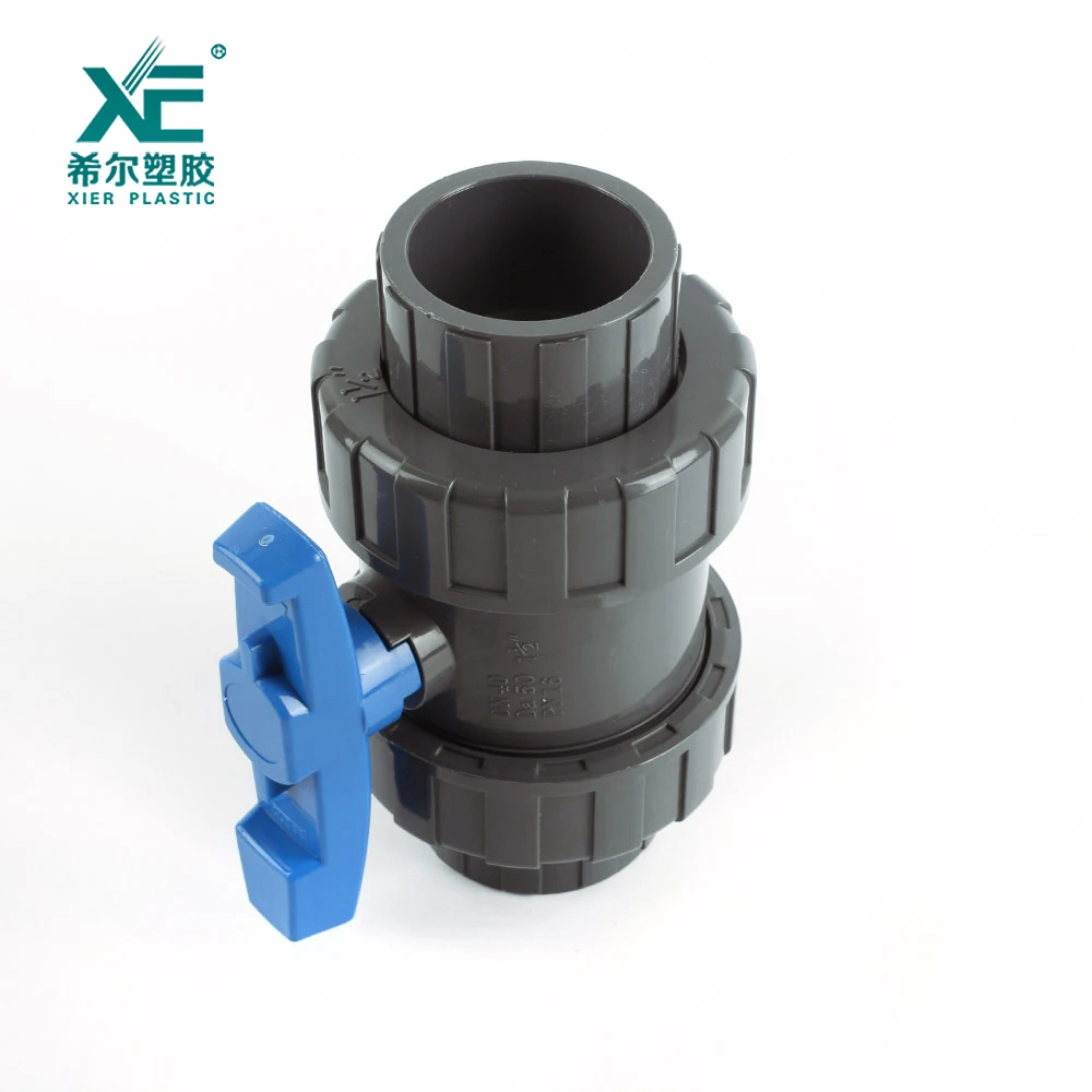 Best selling newest plastic blue handle true union ball valve