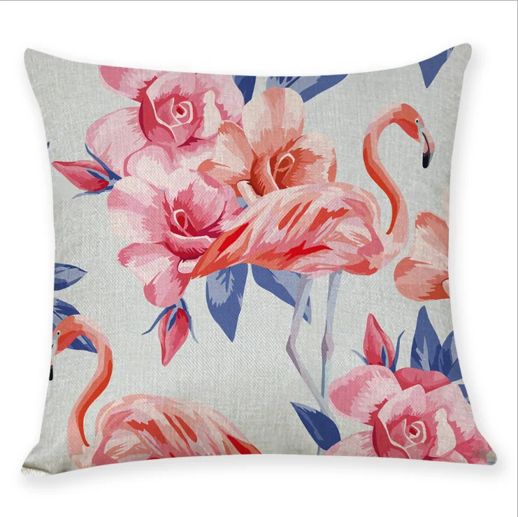 
Wholesale Flamingo Pillow Cover Tropical Summer Throw Pillowslip 