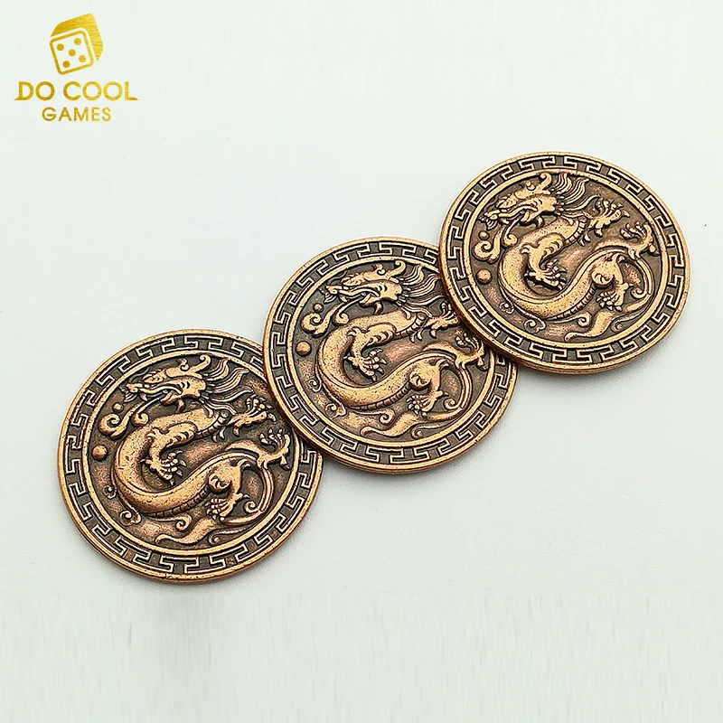 Custom dia casting card game metal token